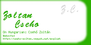 zoltan cseho business card